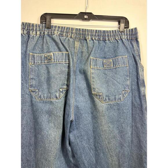 VTG 80s Pacific Coast Highway PCH Denim Jeans Waist  36x32 Elastic Waist - Picture 8 of 9